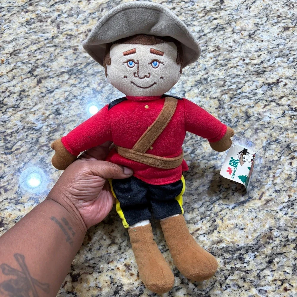 NEW Mascot RCMP Royal Canadian Mounted Police Plush Doll 10in Red Serge
